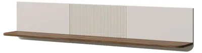 Image de Étagère murale Marly, étagère suspendue 150 x 30 x 22 cm, couleur au choix : cachemire / noyer, 150 x 30 x 22 cm