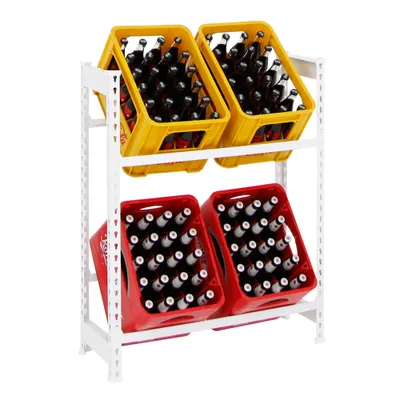 Produktbild von PROREGAL Getränkekistenregal CAMEL | HxBxT 100x80x30cm | Weiß