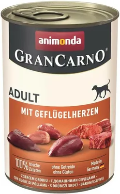 Produktbild von Animonda GranCarno Adult mit Geflügelherzen - 400 g