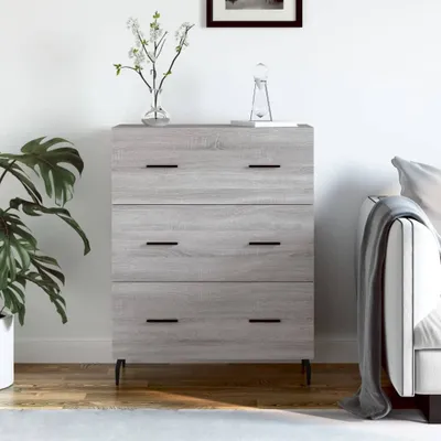 Zdjęcie produktu dla vidaXL Kredens szary Sonoma 69,5x34x90 cm Materiał drewnopochodny