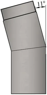 Produktbild von Rauchrohrbogen 11°/150 mm schwarz