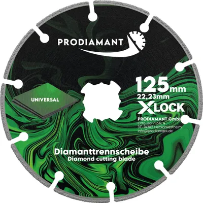 Obrázek produktu pro PRODIAMANT Diamantový řezací kotouč pro stroje X-Lock 125 mm – univerzální