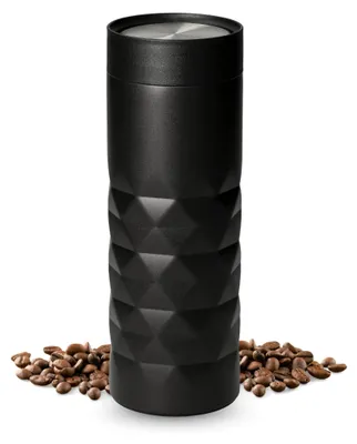Imagen del producto de Taza térmica de 450 ml, de acero inoxidable, apta para llevar, con tapa de 360 grados, que mantiene las bebidas calientes durante varias horas. Color: