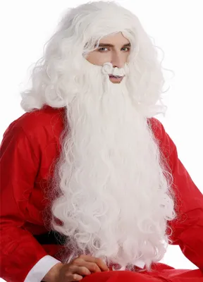 Produktbild von WIG ME UP Perücke Bart weiß Weihnachtsmann Santa 08-A+B-ZA60