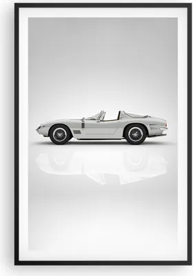 Produktbild von Gerahmtes Poster - Schwarzer Rahmen - Sportlich Auto Vintage - 61x91,5 cm - Wand Bild - Wanddeko - Wandbilder - Kunstposter - Wandposter - Bilderrahmen - Bilder - Kunstdruck - P2BPA61x91-4872