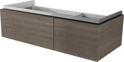 Produktbild von Baden Haus Waschtischunterschrank Avril BxHxT 100 x 30 x 45 cm Frontfarbe eiche dunkel holzdekor