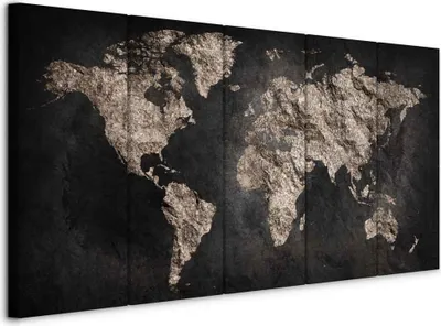 Produktbild von Italienischer Leinwand Leinwandbild - World Full of Secrets I 225x90 cm Karten k-A-0296-b-m