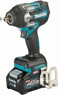 Zdjęcie produktu dla Makita TW008GM201, Sterownik udarowy, Uchwyt pistoletowy, 1/2", Czarny, Niebieski, 600 RPM, 1200 RPM