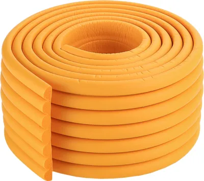 Image de 2 mètres de W-forme multifonctionnelle Ultra Wide Edge Guard Élargi épaississement Crash Bar Bande de pare-chocs enfants, Orange