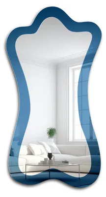 Zdjęcie produktu dla Alfaram Lustro nieregularne niebieskie SAPPHIRE BLUE 60x114