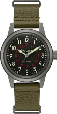 Produktbild von Bulova Classic 98A255 Uni Automatik Fliegeruhr Edelstahl Leder Mineralglas Gewölbt