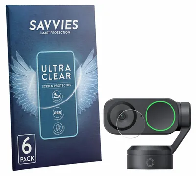 Produktbild von 6x Für Insta360 Link 2 (Linse) Schutzfolie Savvies Displayschutz Display Schutz Folie Klar Transparent