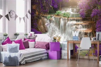 Produktbild von Vlies Fototapete WASSERFALL IM TIEFEN WALD 375 x 250 cm (inkl. Kleister) - Vlies Tapete, Wandtapete, Wandbilder - Tapete für Wohnzimmer Schlafzimmer, Büro, Küche - Montagefertig