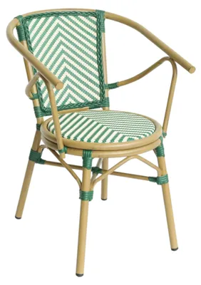 Image de Fauteuil de terrasse en TEXTYLENE vert pour Exterieur
