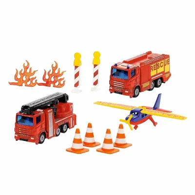 Zdjęcie produktu dla Siku Gift set Feuerwehr, Wóz strażacki, 3 lat(a), Metal, Plastik, Czarny, Pomarańczowy, Czerwony, Biały
