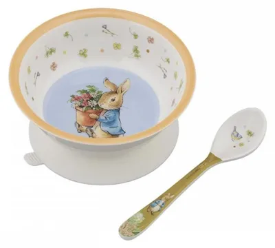 Produktbild von Petit Jour Kindergeschirr Saugnapf mit Peter-Rabbit-Löffel