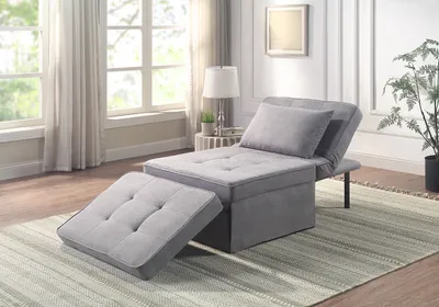 Image de Tabouret multifonctions Finn, tissu structuré gris