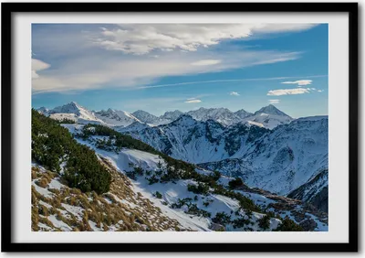 Produktbild von Bild - Bilderrahmen - 100 cm x 70 cm - MDF - Rahmen - Foto - Wandkunst crown Tatras