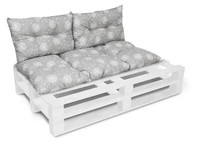 Produktbild von Amilian Palettenkissen SET Gartenkissen mit Rückenkissen Bankauflage Kissen Sitzpolster für Europaletten Sitzkissen: 60x120cm + 2 x40x60cm
