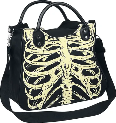 Produktbild von Banned Alternative Schultertasche - Skeleton (Glow-In-The-Dark)