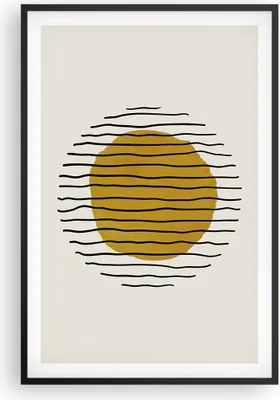 Produktbild von Gerahmtes Poster - Schwarzer Rahmen - Modern Piece Linear - 61x91,5 cm - Wand Bild - Wanddeko - Wandbilder - Kunstposter - Wandposter - Bilderrahmen - Bilder - Kunstdruck - P2BPA61x91-4793