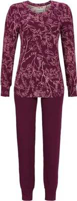 Produktbild von RINGELLA Pyjama mit Strickbündchen "Floraldessin" 4511213 | Beere Größe: 40