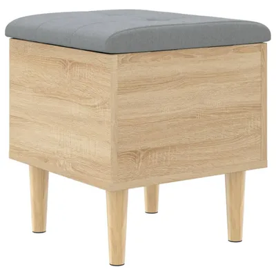 Immagine prodotto di vidaXL Panca con contenitore rovere Sonoma 42x42x46 cm Materiale a base di legno