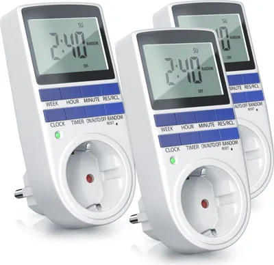 Produktbild von BEARWARE 3x Zeitschaltuhr, 3-St., digital, 2,1" LCD-Display, max. 3680W, 10 Programme, Zufallsschaltung