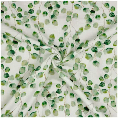 Produktbild von Musselin Eukalyptus Bio Organic ab 0,5m x 1,35m Double Gauze Baumwolle