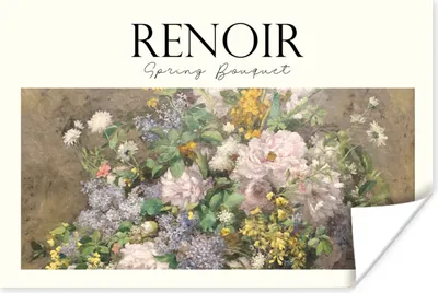 Produktbild von MuchoWow® Poster Gemälde - Renoir - Blumen 180x120 cm - Fotoplakat