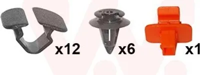 Produktbild von VAN WEZEL Montagesatz Motorhaube 7622797 Vorne für SKODA Octavia II Combi (1Z5)