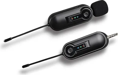 Produktbild von UHF-Funkmikrofon, Ansteckmikrofon, 50?m effektive uebertragung, eingebauter Akku, 3,5?mm TRRS-Stecker mit 6,35?mm TRS-Adapter fuer Smartphone, Computer, Vlog, Videoaufzeichnung, Interview, Live-Streaming