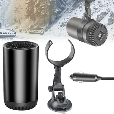 Produktbild von 12V 150W Stecker Autoheizung Entfroster,Windschutzscheibe mit starkem Saugnapf, Mini-Heizgerät für unterwegs, einfach zu bedienen