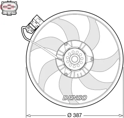 Produktbild von DENSO DER20017 Lüfter Motorkühlung Kühlerlüfter für OPEL Corsa C Schrägheck (X01) Wasserkühler