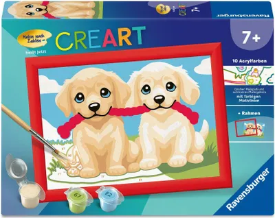Produktbild von CreArt, Malen nach Zahlen Kinder - Spielende Hunde