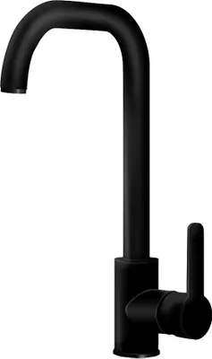 Produktbild von AquaCucina 55505-S Armatur SF 1 in MATT-SCHWARZ mit Schwenkauslauf / Küchenarmatur / Einhebelmischer