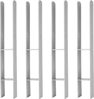 Immagine prodotto di Ancoraggio ad H Jopassy Supporto per pali zincato a caldo Supporto stabile Ancoraggio per pali Carport-81mm-4 pezzi