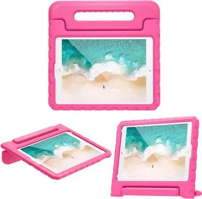 Productafbeelding van Accezz Kidsproof Backcover met handvat voor de Apple iPad 9 (2021) 10.2 inch / iPad 8 (2020) 10.2 inch / iPad 7 (2019) 10.2 inch - Roze