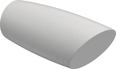 Produktbild von Interdeco Endstücke / Zierabschlüsse für Gardinenstangen mit 20 mm Ø Weiß, Typ Etta (Ellipse Schräge), Pack. 2 Stück