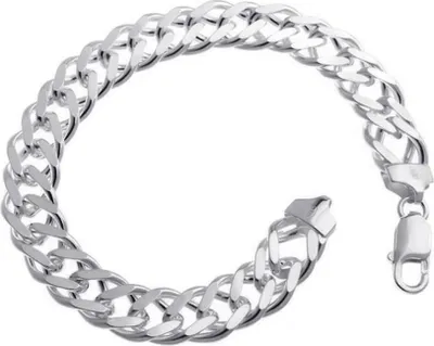 Produktbild von SILBERKETTEN STORE Zwillingspanzerkette Armband 11mm - 925 Silber - 20cm
