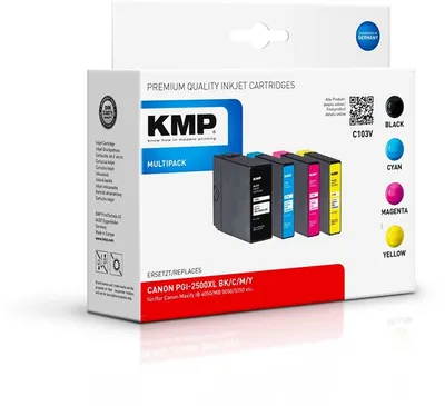 Produktbild von KMP Multipack C103V komp. PGI-2500XL BK/C/M/Y für Canon Maxify IB 4050 etc.