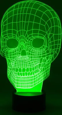 Produktbild von Totenkopf Leuchte RGB LED batteriebetrieben Halloween Deko 16x9x29cm