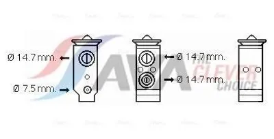 Produktbild von AVA COOLING SYSTEMS Expansionsventil Klimaanlage HY1325 für HYUNDAI TUCSON (JM)