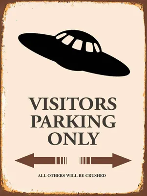 Produktbild von vianmo Holzschild 40x30 cm Visitors Parking only all others