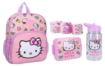 Produktbild von Hello Kitty Schulset; Rucksack und Lunchbox