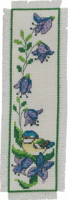 Produktbild von Permin Kreuzstich-Set „Lesezeichen Meise“, Zählvorlage, 7 x 22 cm, 05-3192