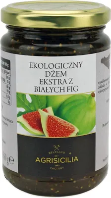 DŻEM EKSTRA Z BIAŁYCH FIG BIO 360 g - AGRISICILIA