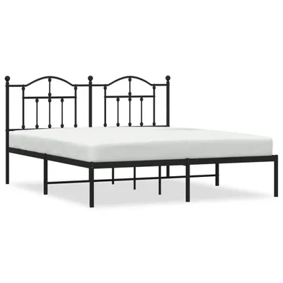 Immagine prodotto di vidaXL Struttura letto con testiera in metallo nero 180x200 cm