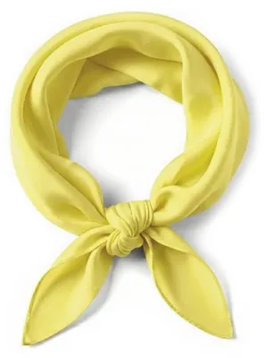 Immagine prodotto di TigerTie, sciarpa in chiffon giallo per donna, accessorio delicato, 50 x 50 cm