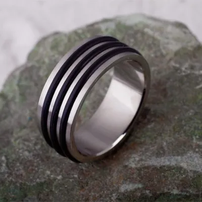 Produktbild von Herren Ring: Edelstahl Ring für Männer 54 (17.2 mm Ø)